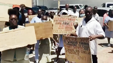 Protest In Antigua Protestors